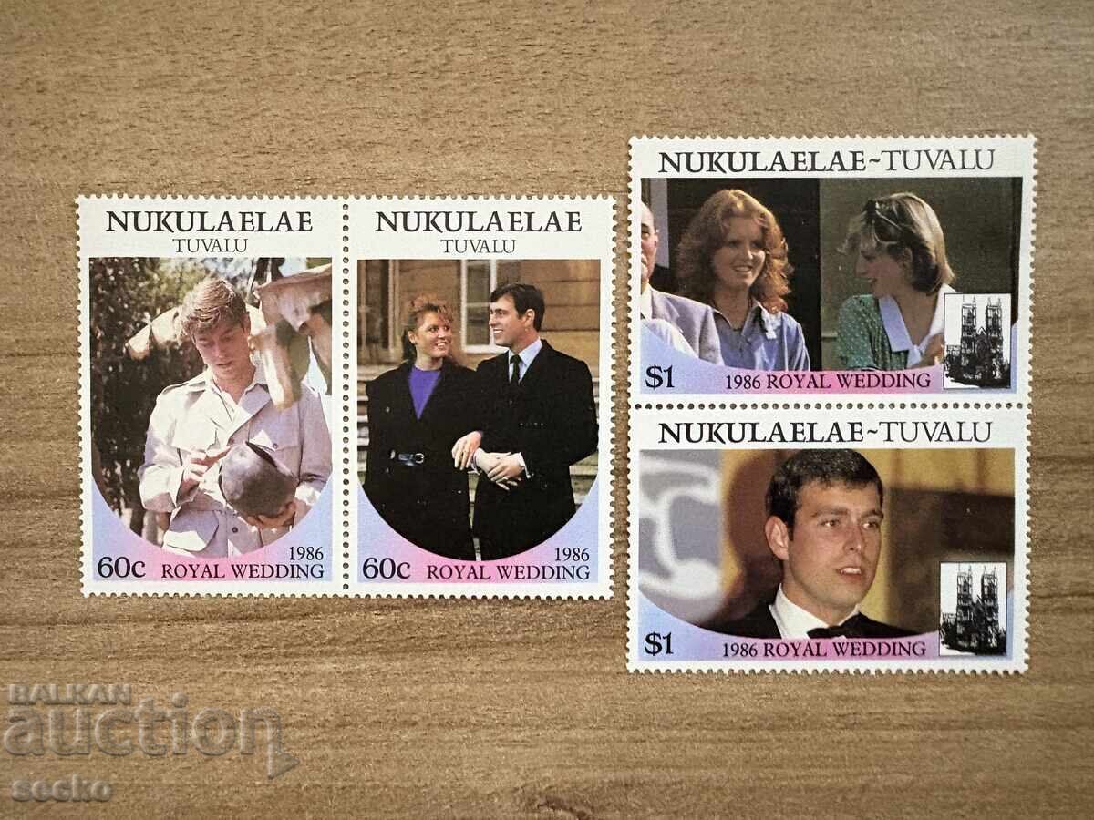 Нукулаелае/Тувалу - Кралска сватба (1986) MNH