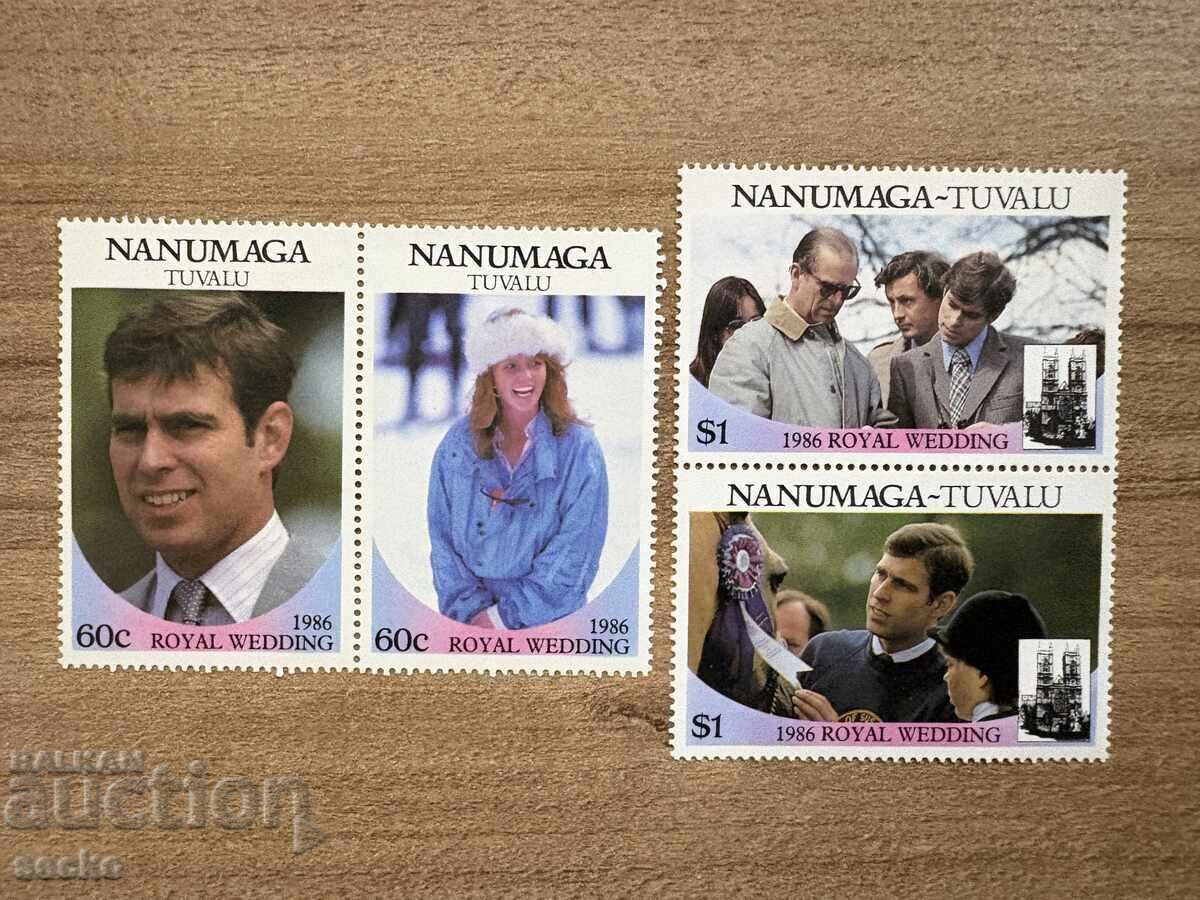 Nanumaga/Τουβαλού - Βασιλικός Γάμος (1986) MNH