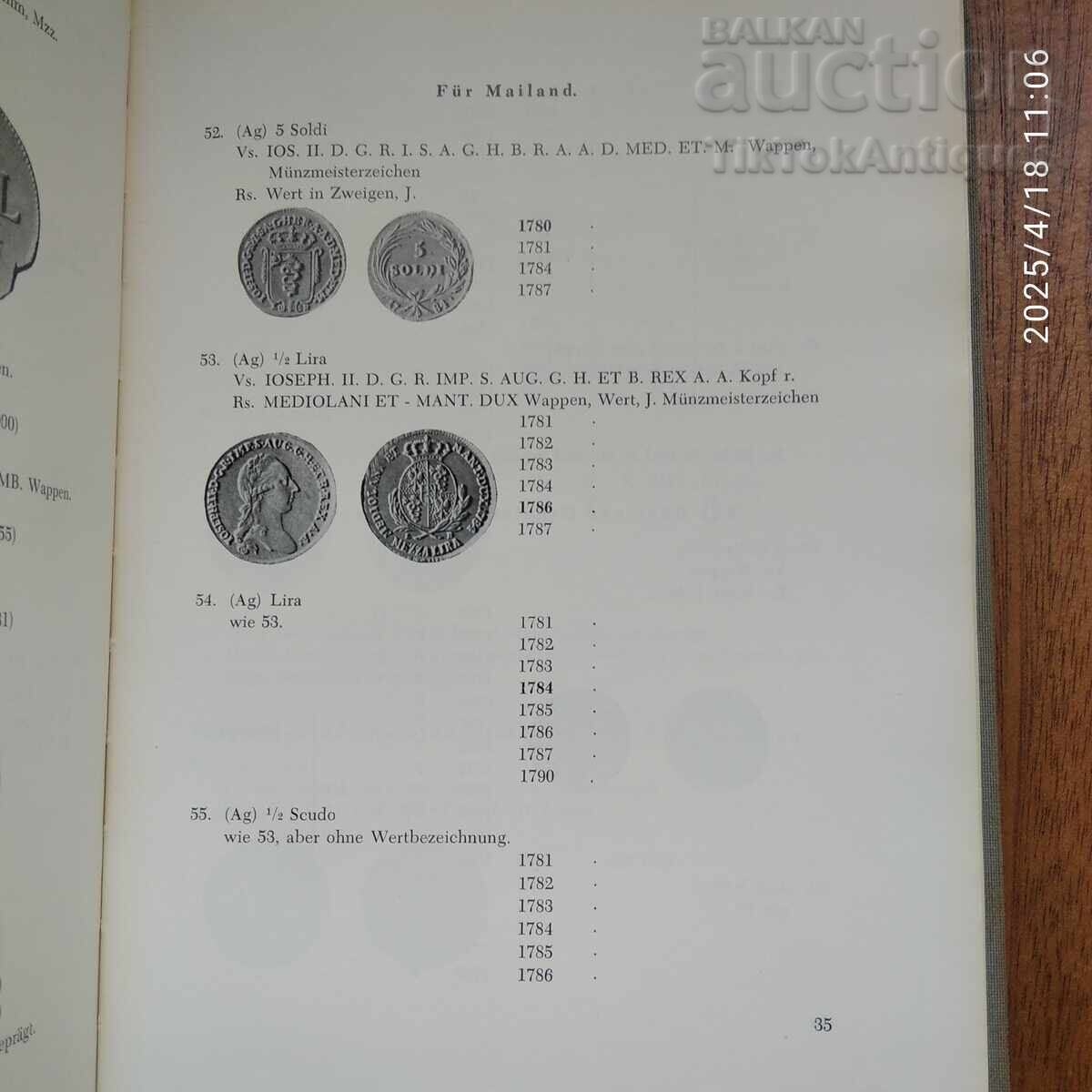 Auction  Catalog of Austrian money