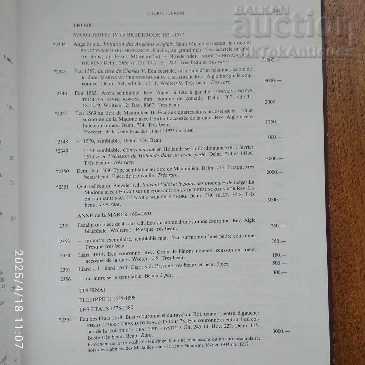 Delivery of Catalog of the numismatic house Jacques Schulman on Greek, Roman, Delivery of Catalog of the numismatic house Jacques Schulman on Greek, Roman,