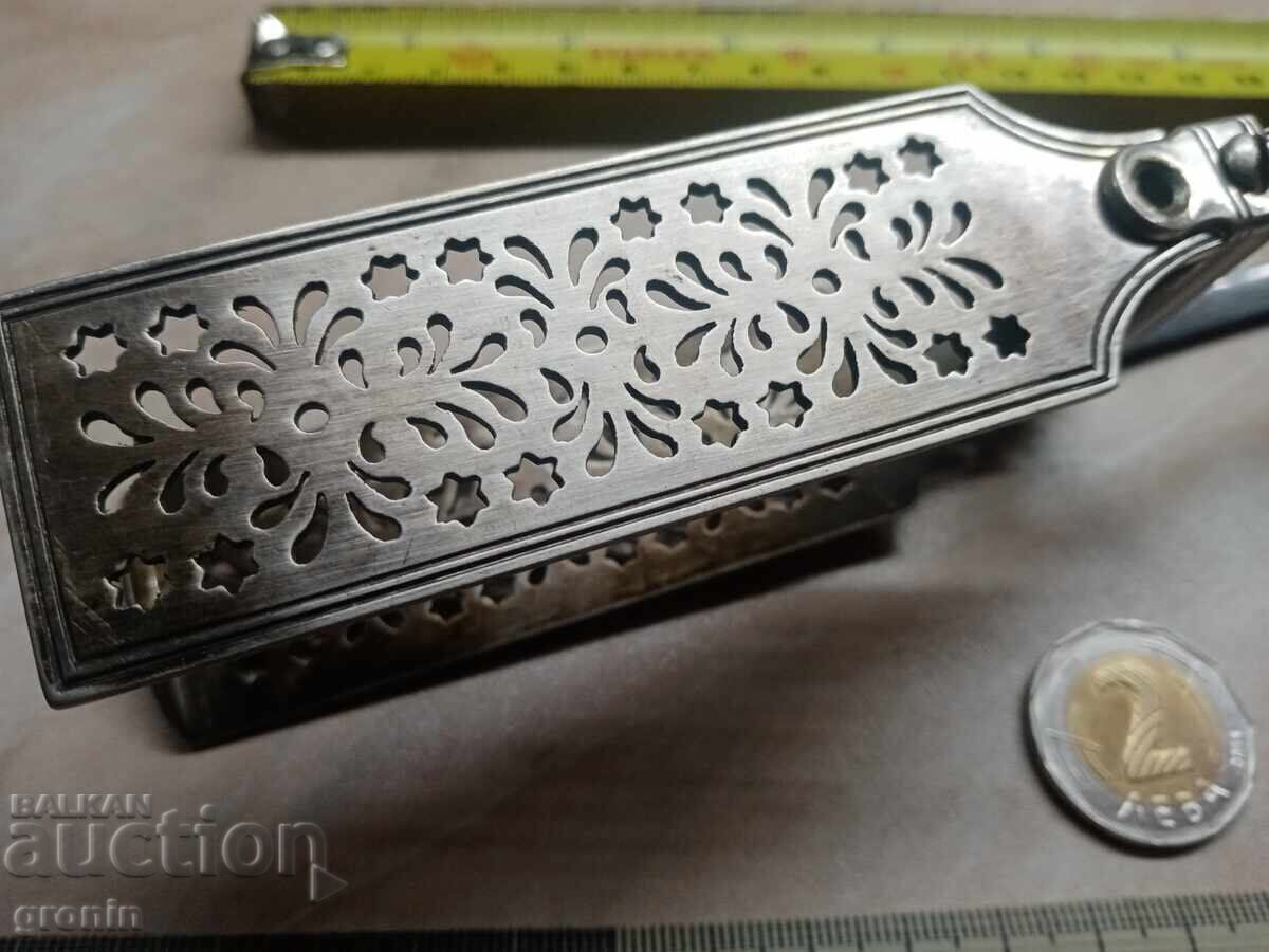 Old asparagus tongs from 1890, silver-plated, markings - 7