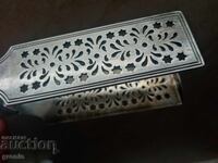 Old asparagus tongs from 1890, silver-plated, markings