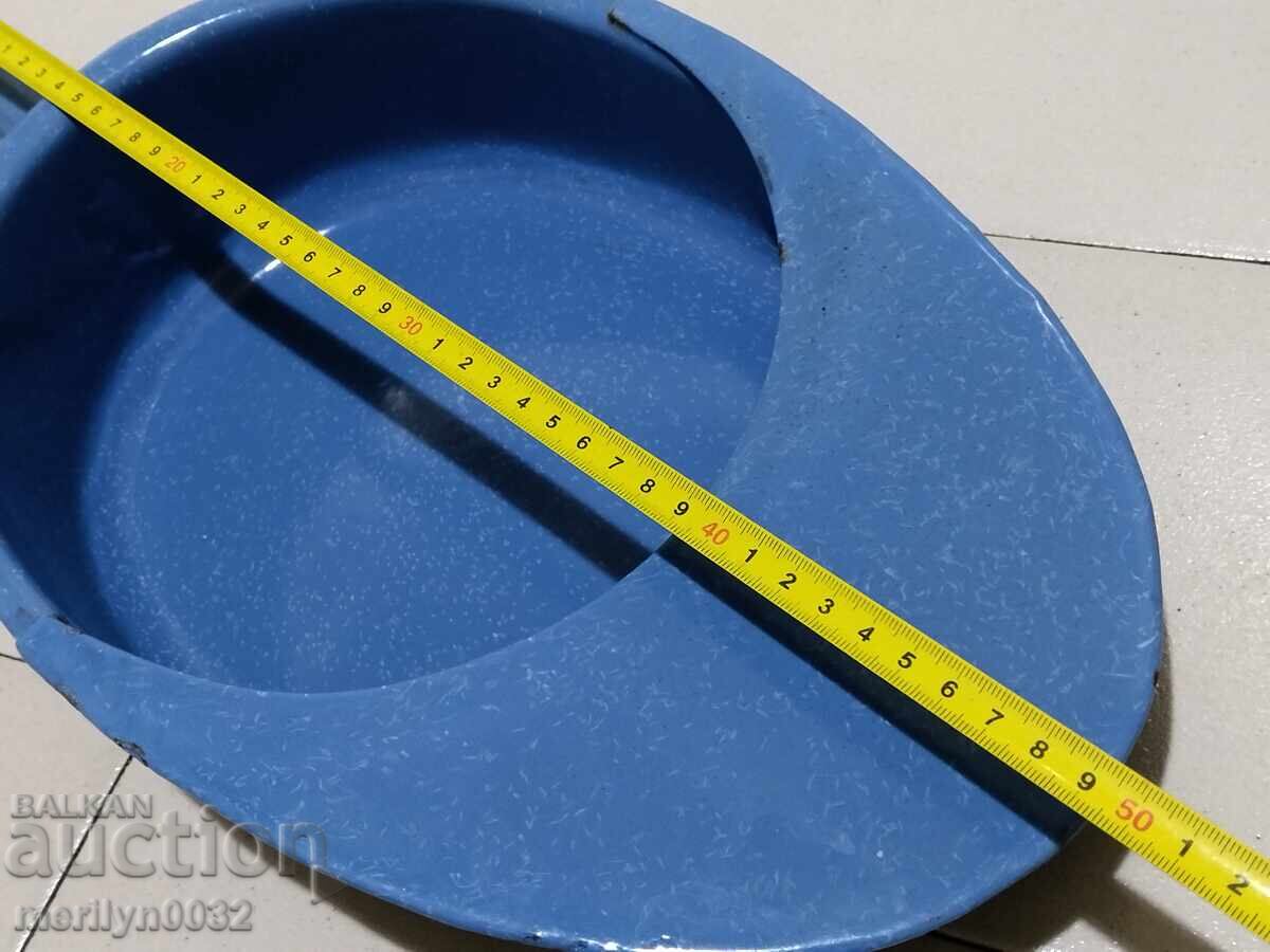 Аукцион Емайлирана подлога от соца цукало цукал емайл Рядък цвят