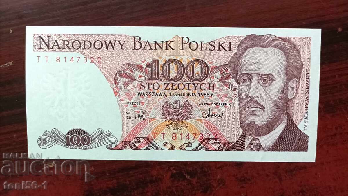 Полша 100 злоти 1988 UNC Полша 100 злоти 1988 UNC