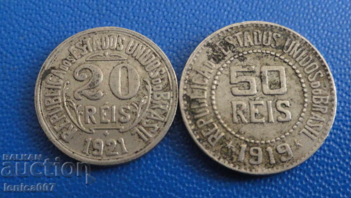 Δημοπρασία Βραζιλία 1919-21 - 20 και 50 ρέις