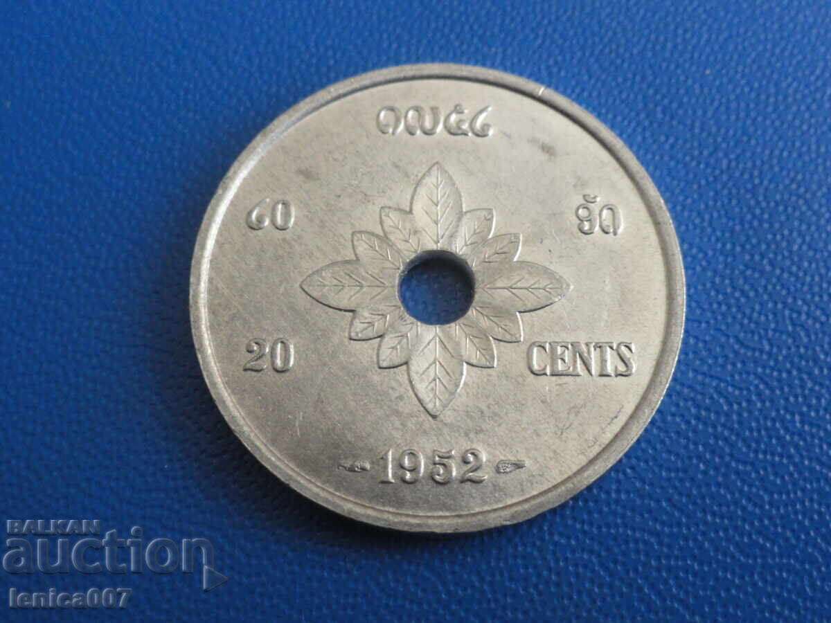 Delivery of Laos 1952 - 20 Centimes Delivery of Laos 1952 - 20 Centimes