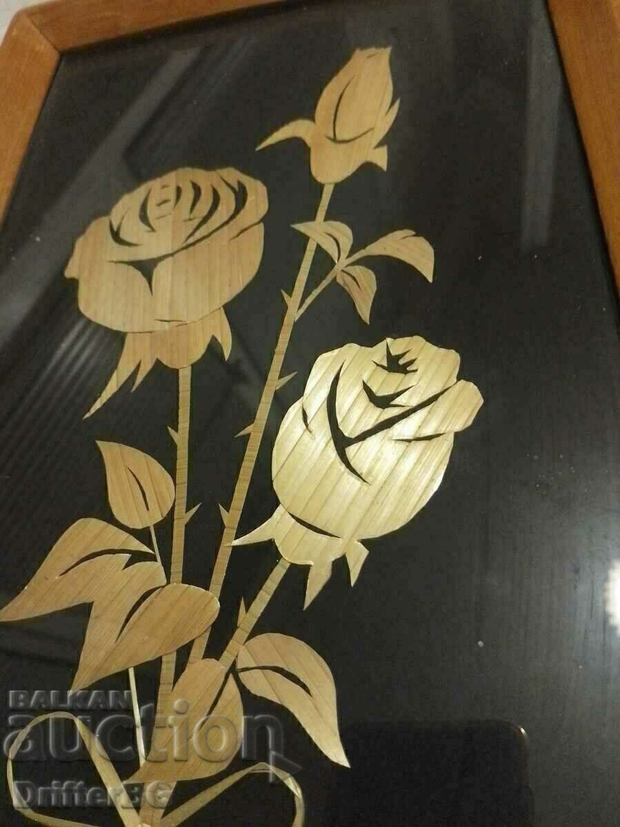 Εικόνα "Τριαντάφυλλα", 42/22 cm με πλαίσιο, με γυαλί - 6