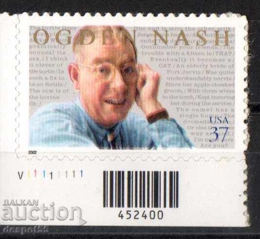 2002. SUA. 100 de ani de la nașterea lui Ogden Nash - autocolant