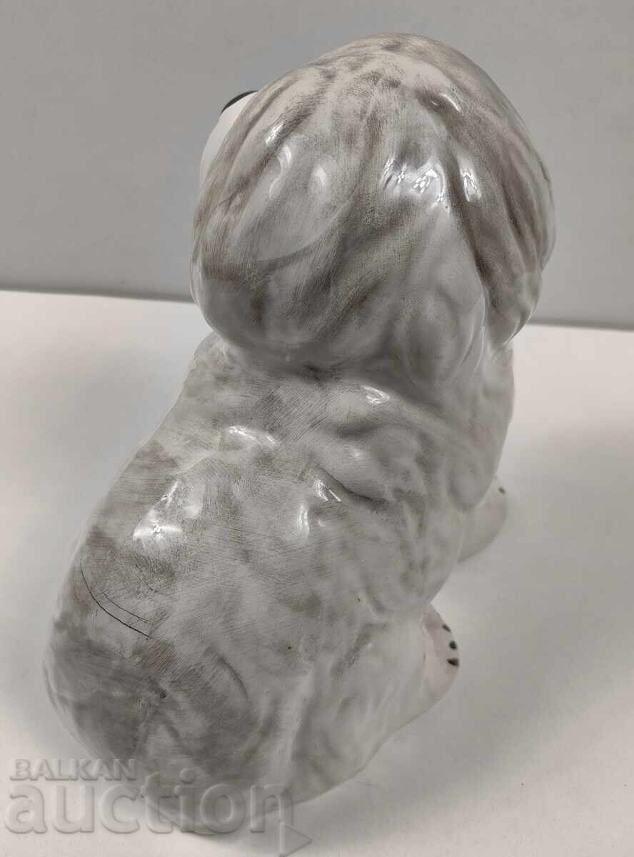 Auction  VERY LARGE EXCELLENT PORCELAIN DOG FIGURE PORCELAIN