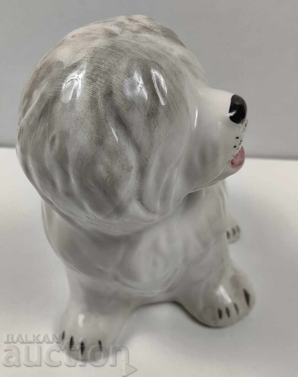 VERY LARGE EXCELLENT PORCELAIN DOG FIGURE PORCELAIN - 5