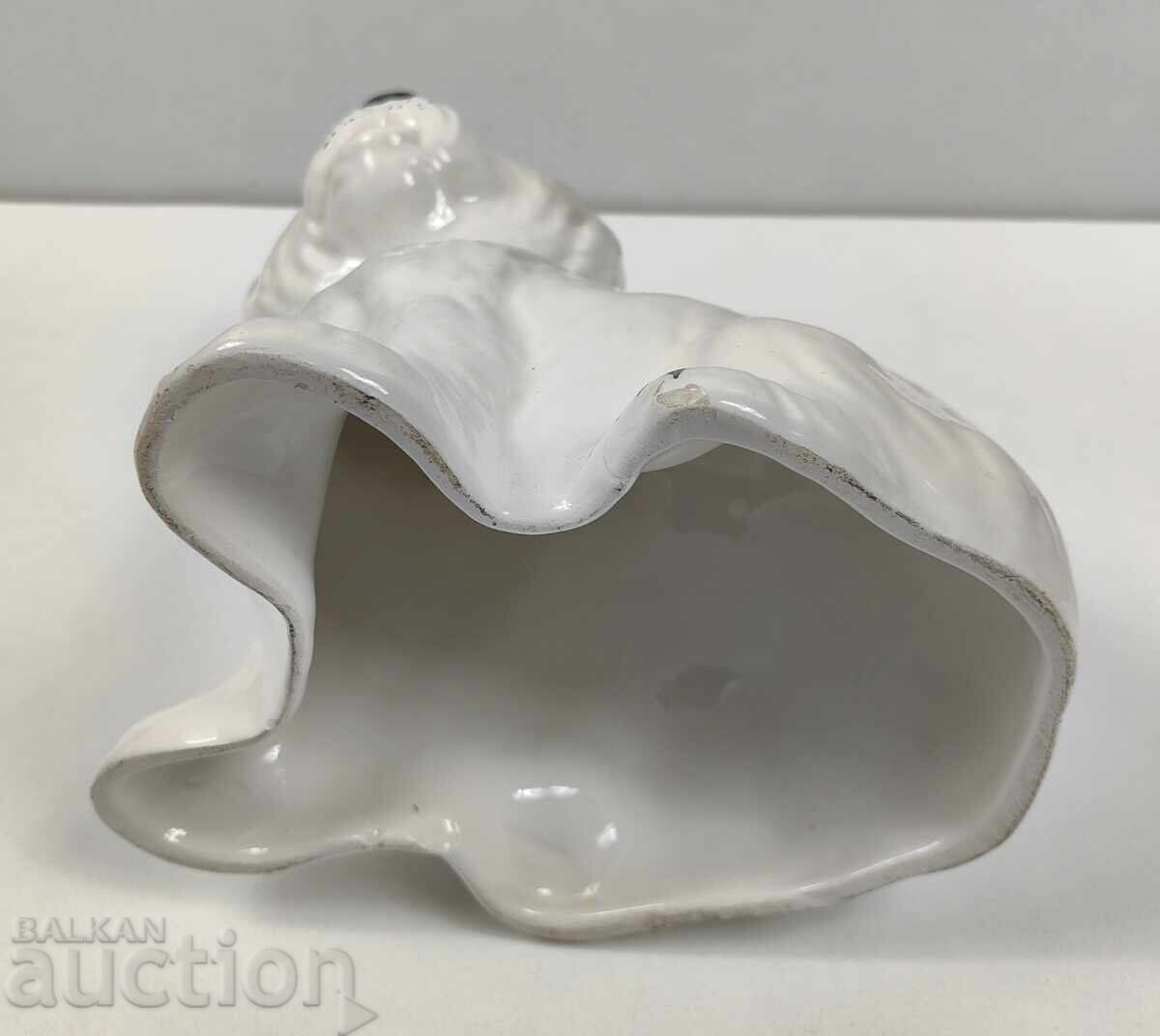 VERY LARGE EXCELLENT PORCELAIN DOG FIGURE PORCELAIN - 7