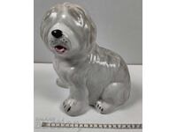 VERY LARGE EXCELLENT PORCELAIN DOG FIGURE PORCELAIN