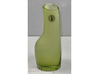 VAZĂ VERDE SUFLATĂ MANUAL FRUMOASĂ