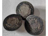 LOT DE TREI BUTONI DE ARGINT