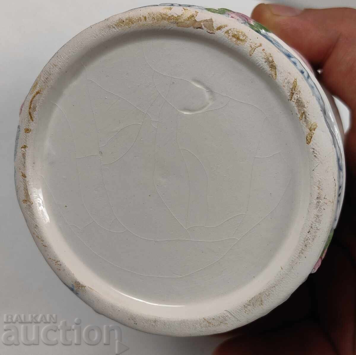 VAS DE PORȚELAN FOARTE FRUMOS CU CAPAC, ZAHARNIȚĂ, CARUSEL, CAL - 7 VAS DE PORȚELAN FOARTE FRUMOS CU CAPAC, ZAHARNIȚĂ, CARUSEL, CAL - 7