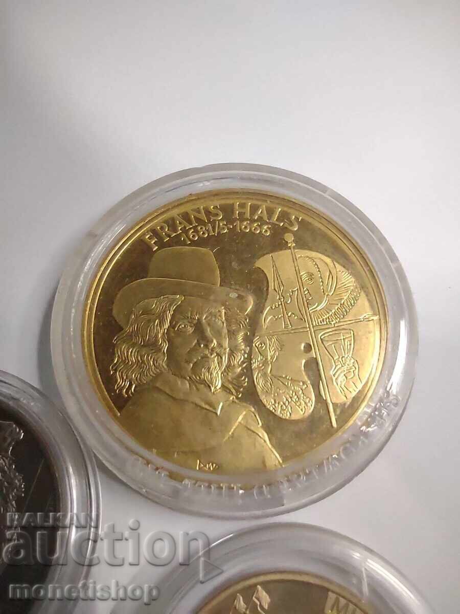 3 pcs. Medals coins in protective capsules - 6 3 pcs. Medals coins in protective capsules - 6