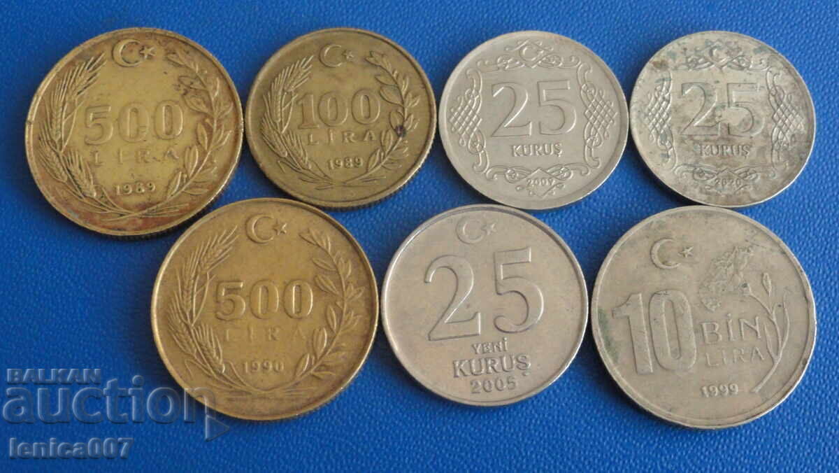 Turcia - Monede (7 bucăți)