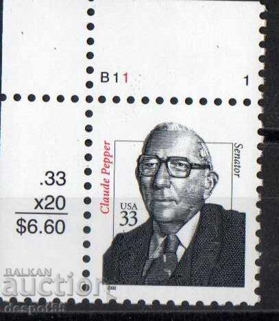 2000. SUA. Americani de seamă - Claude Pepper, 1900-1989 2000. SUA. Americani de seamă - Claude Pepper, 1900-1989