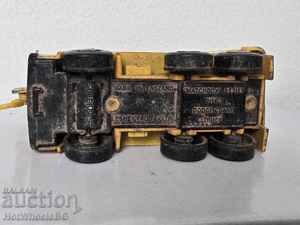 Matchbox  No 63A Dodge Crane Truck 1970 год - 6