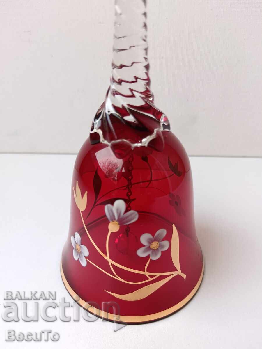 Murano, clopoțel din sticlă roșu rubiniu, perfect cu preț 30.00 BGN | € 15.34