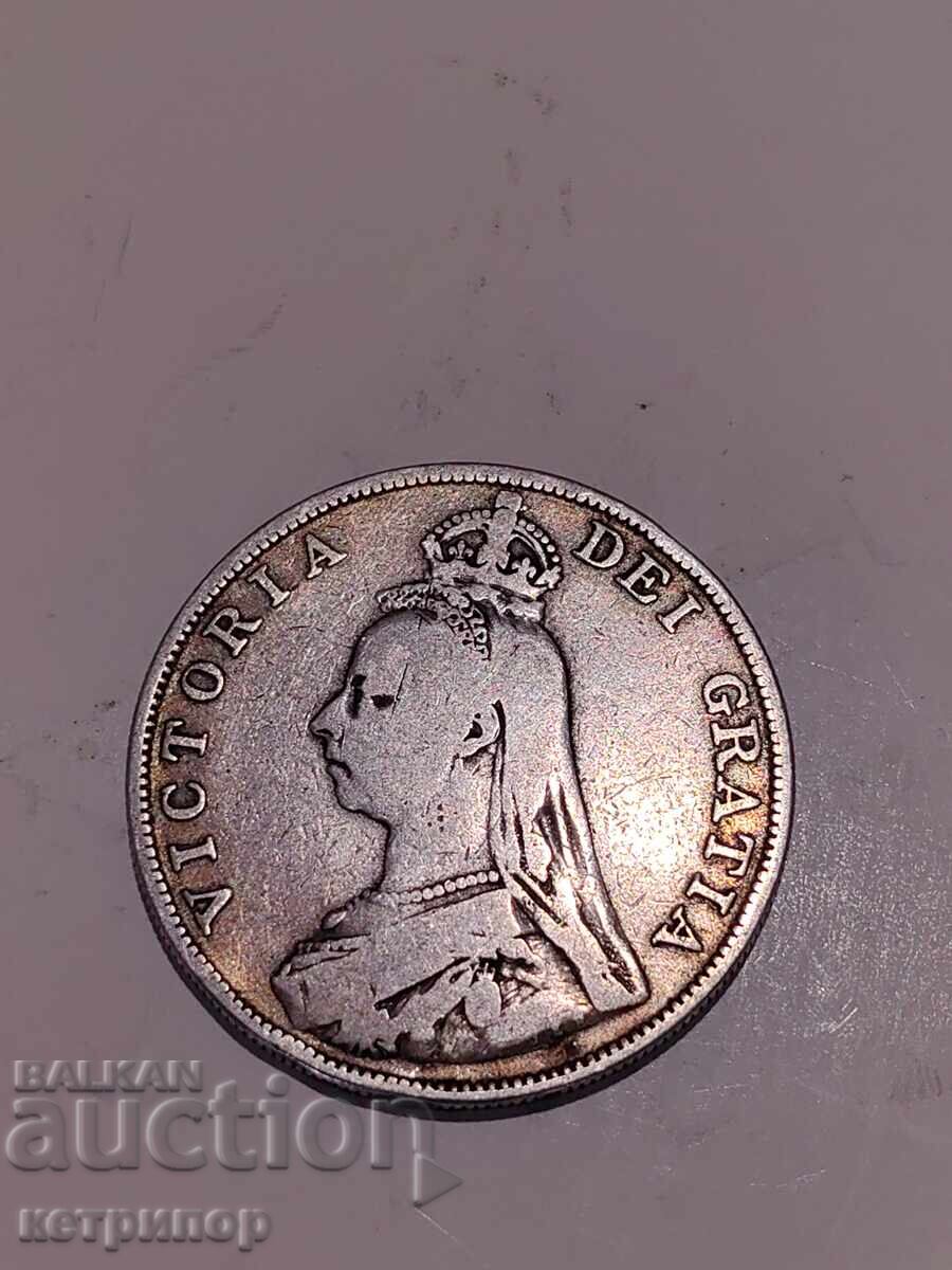 4 σελίνια / διπλό φλορίνι / Ηνωμένο Βασίλειο 1889 ασημένιο με τιμή 95.00 BGN | € 48.57