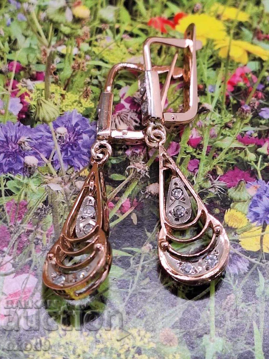 Gold Russian Earrings, 583 / 14K Gold Russian Earrings, 583 / 14K