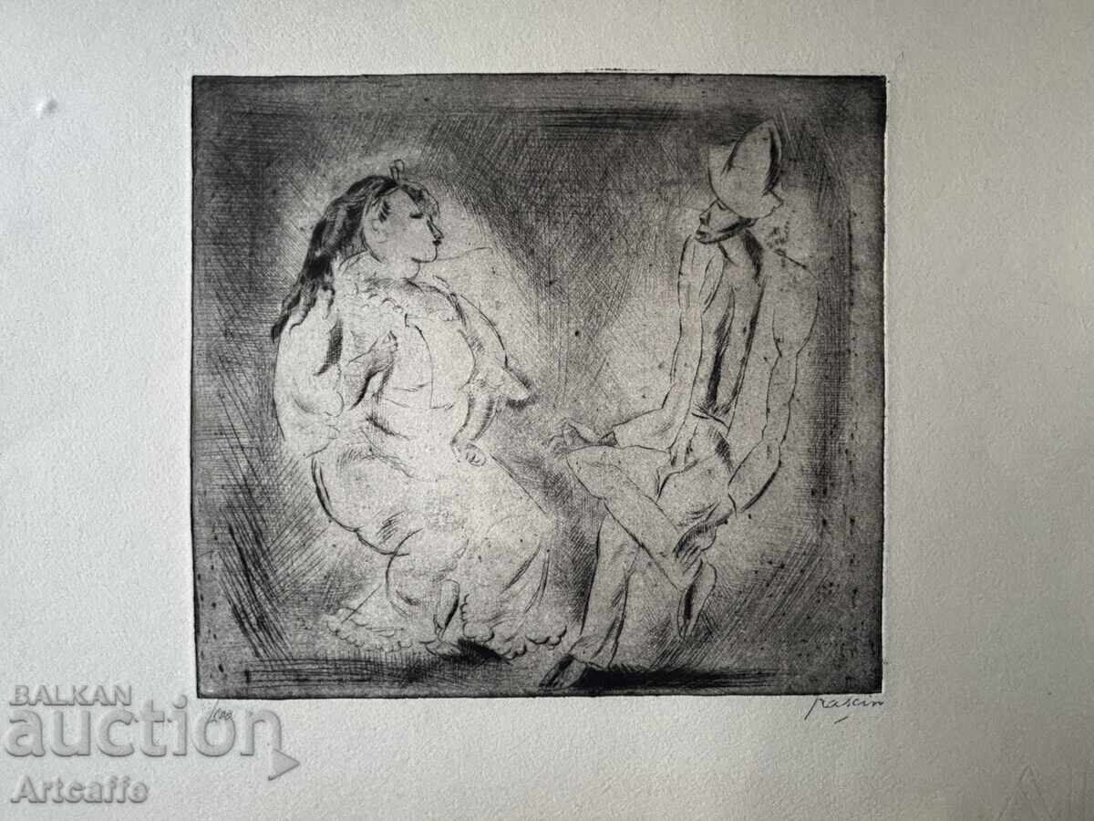 Jules Pascin - Original Graphic Drypoint Etching 1917 with price 600.00 BGN | € 306.78 Jules Pascin - Original Graphic Drypoint Etching 1917 with price 600.00 BGN | € 306.78