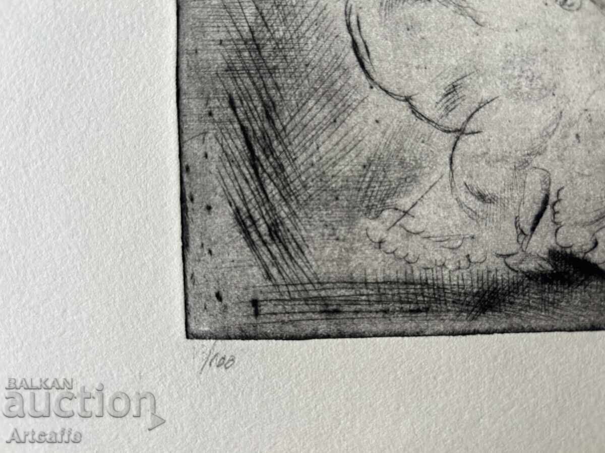 Delivery of Jules Pascin - Original Graphic Drypoint Etching 1917 Delivery of Jules Pascin - Original Graphic Drypoint Etching 1917