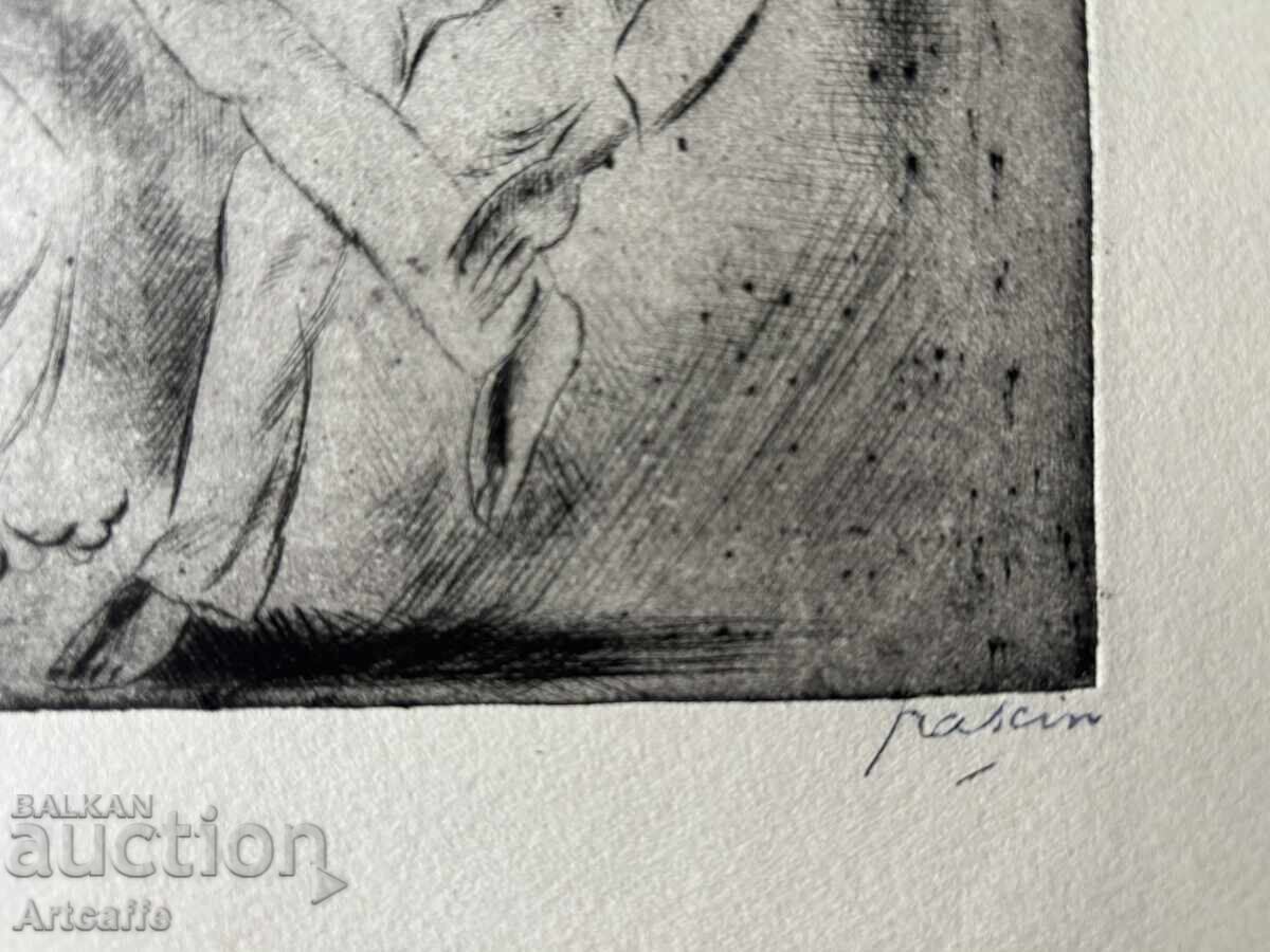 Jules Pascin - Original Graphic Drypoint Etching 1917 - 5 Jules Pascin - Original Graphic Drypoint Etching 1917 - 5