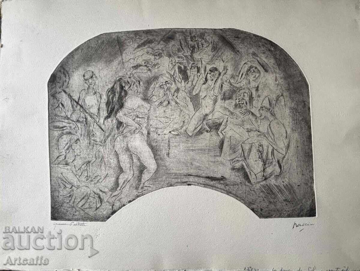 Ζουλ Πασκίν - αυθεντικό χαρακτικό ακουατίντα οφώρ 1927 Ζουλ Πασκίν - αυθεντικό χαρακτικό ακουατίντα οφώρ 1927