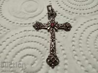 Medalion, cruce argintie ștanțată, foarte elegant 19.04.25