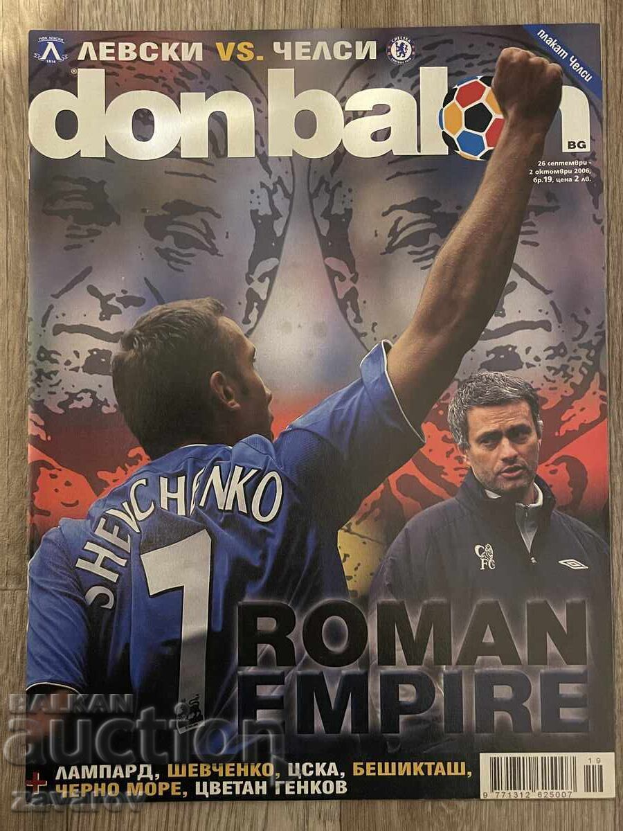 Revista Don Balon Levski Chelsea 2006 Fotbal Shevchenko