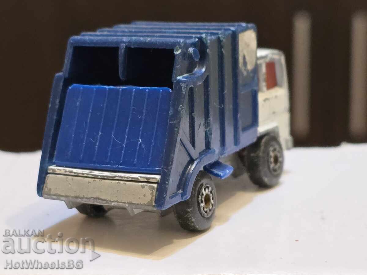 Livrarea Matchbox No 36D Camion de gunoi 1980 god