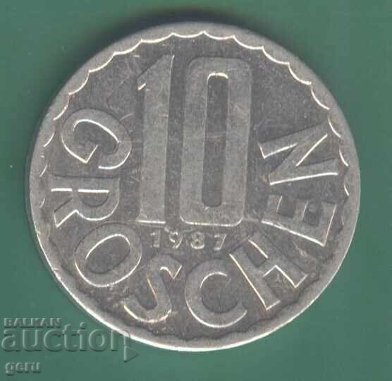 10 Groschen AUSTRIA 1987 jh4 with price 0.45 BGN | € 0.23 10 Groschen AUSTRIA 1987 jh4 with price 0.45 BGN | € 0.23