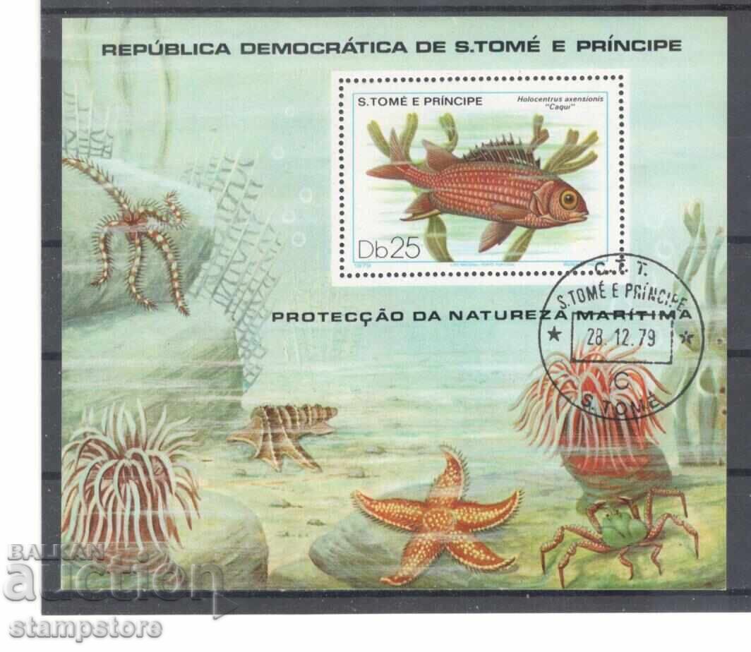 Σάο Τομέ και Πρίνσιπε - Ψάρια - σφραγισμένο μπλοκ Σάο Τομέ και Πρίνσιπε - Ψάρια - σφραγισμένο μπλοκ