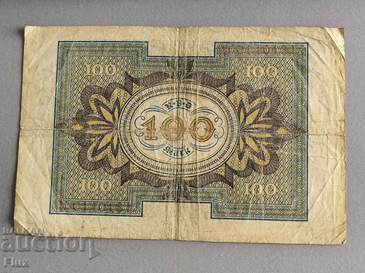 Райх банкнота - Германия - 100 марки | 1920г. с цена 7.00 лв. | € 3.58