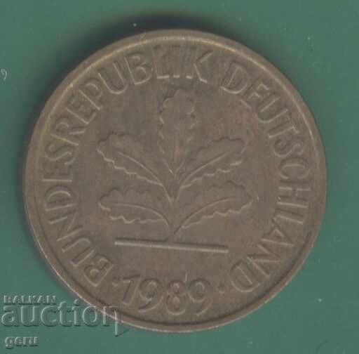 Germany 5 Pfennig 1989 jj4 with price 0.70 BGN | € 0.36