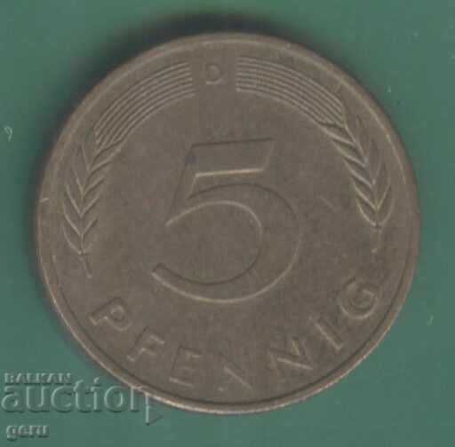 Germany 5 Pfennig 1989 jj4