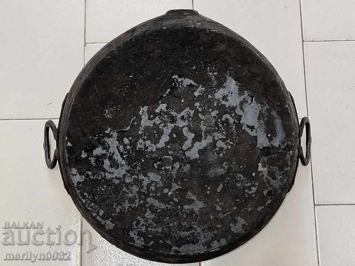 Copper tray, household vessel, copper, blue - 7