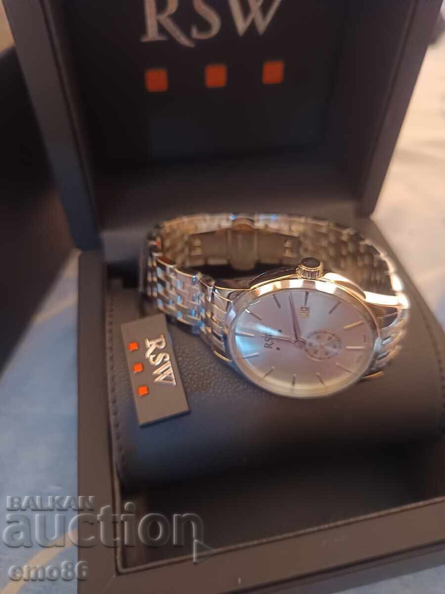 RSW RSWM106-SS-1 ελβετικό ανδρικό ρολόι quartz ΚΑΙΝΟΥΡΙΟ με τιμή 199.00 BGN | € 101.75