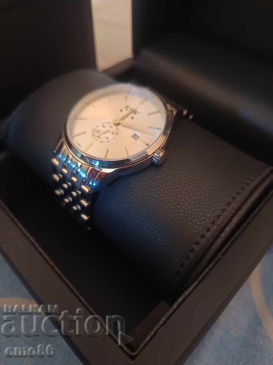 Παράδοση RSW RSWM106-SS-1 ελβετικό ανδρικό ρολόι quartz ΚΑΙΝΟΥΡΙΟ