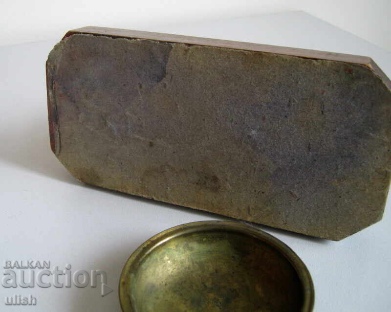 Доставка на Стара дървена поставка за бюро арт ръчна изработка териер