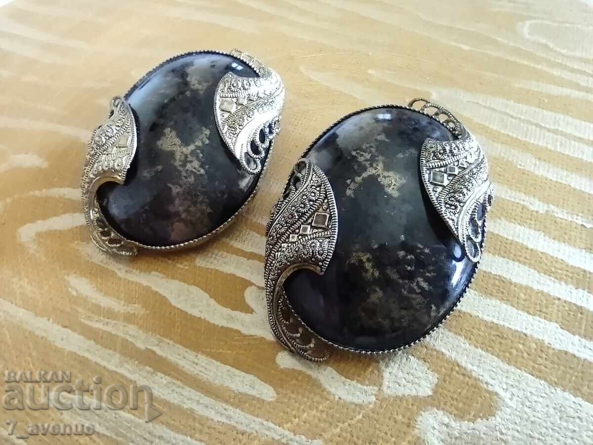 Earrings, large, clip-on 70s 20.04.25 with price 49.00 BGN | € 25.05