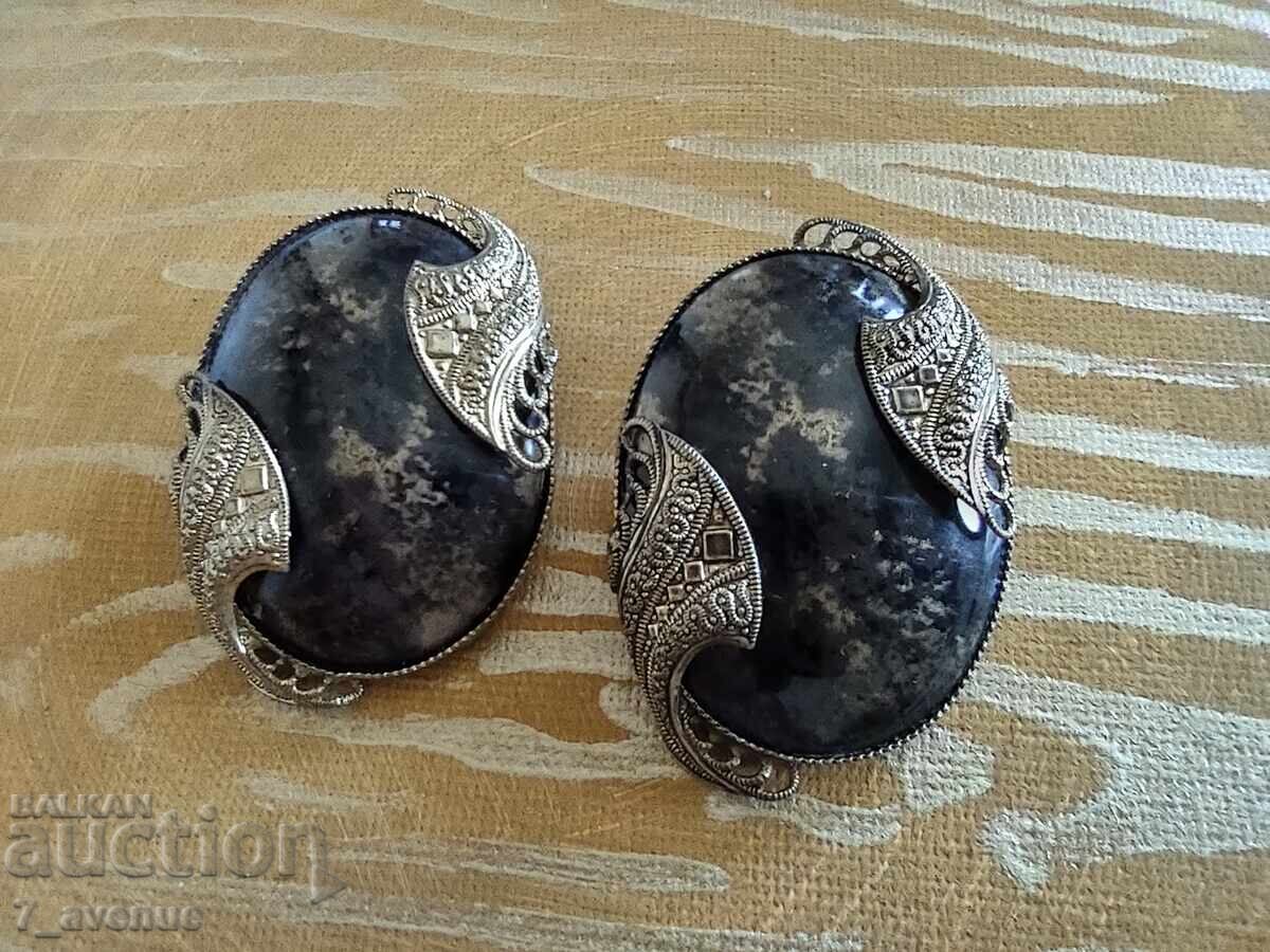 Earrings, large, clip-on 70s 20.04.25 - 6