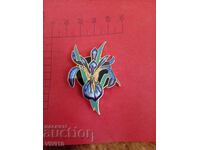 Broșă veche email, cloisonné