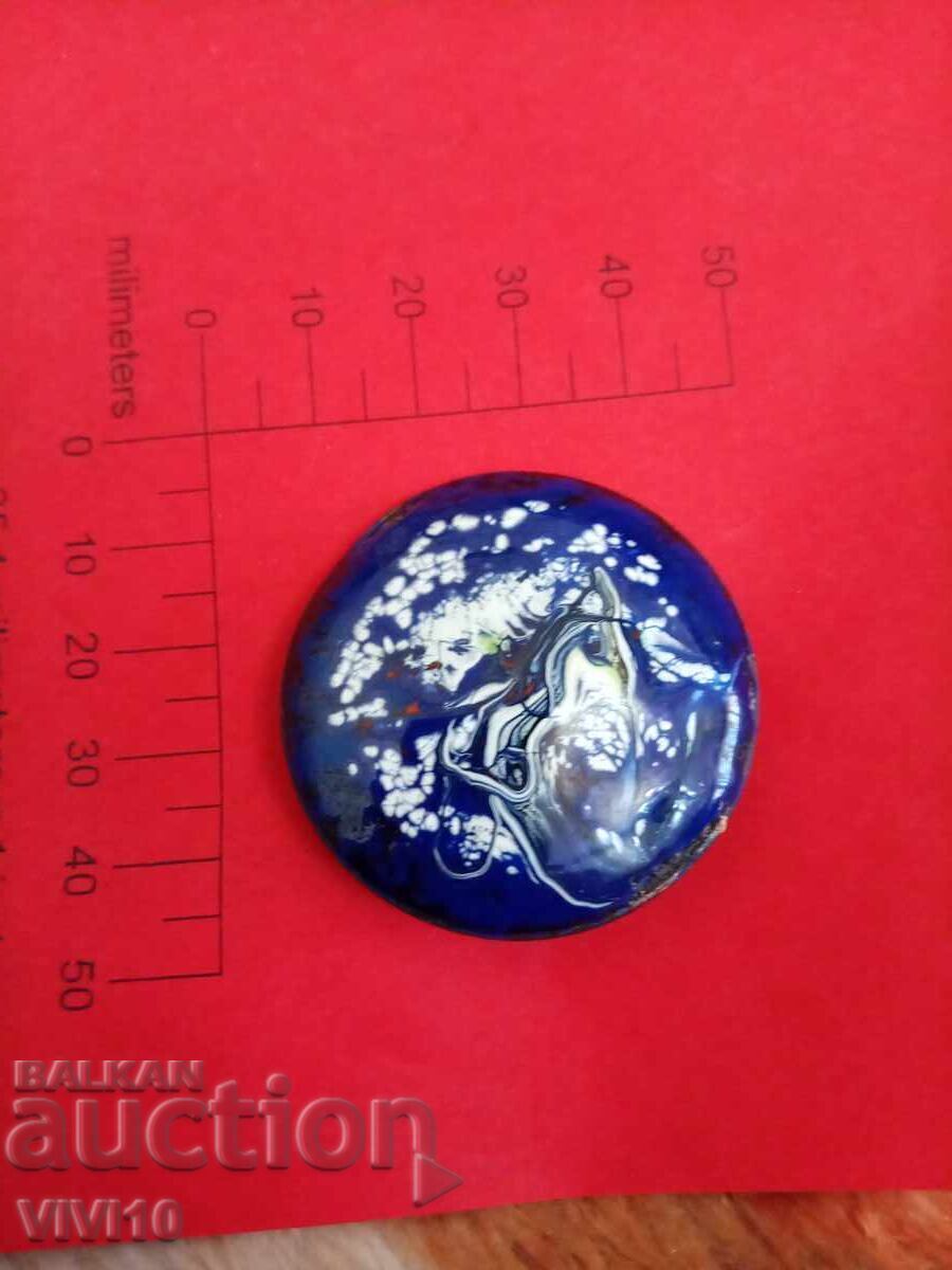 Antique enamel brooch, Oberstein