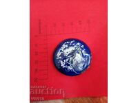 Broșă veche email, Oberstein