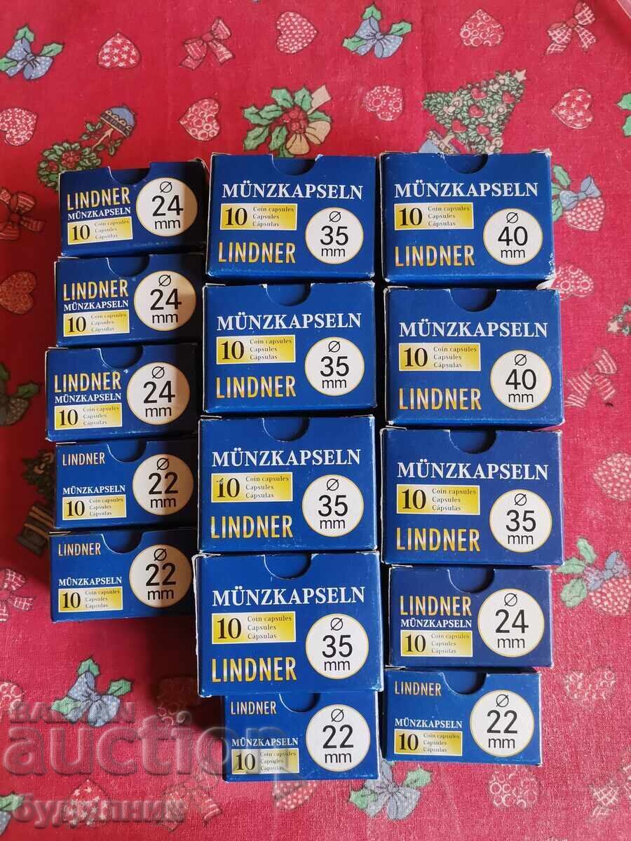 Livrarea 150 Bucăți Capsule noi pentru monede, diverse mărimi. 0,01