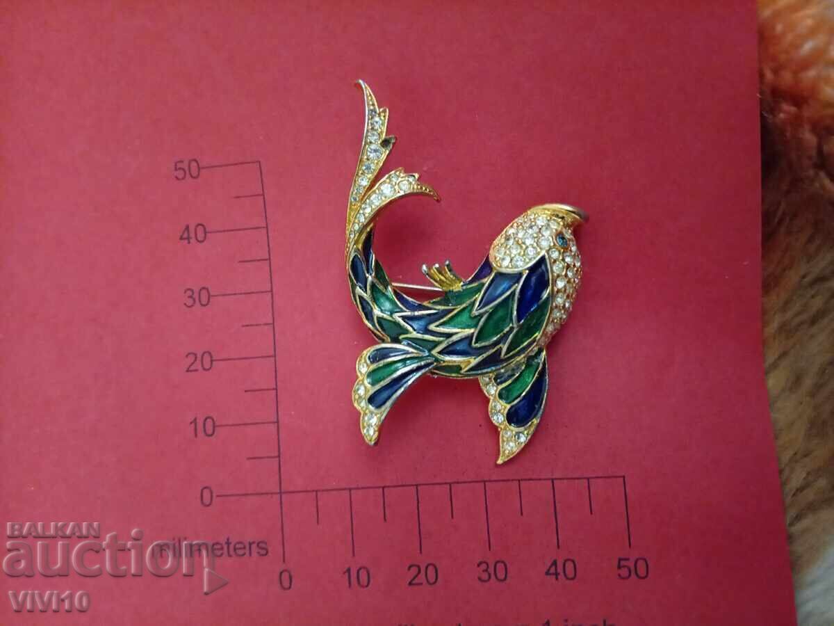 Старинна брошка емаил