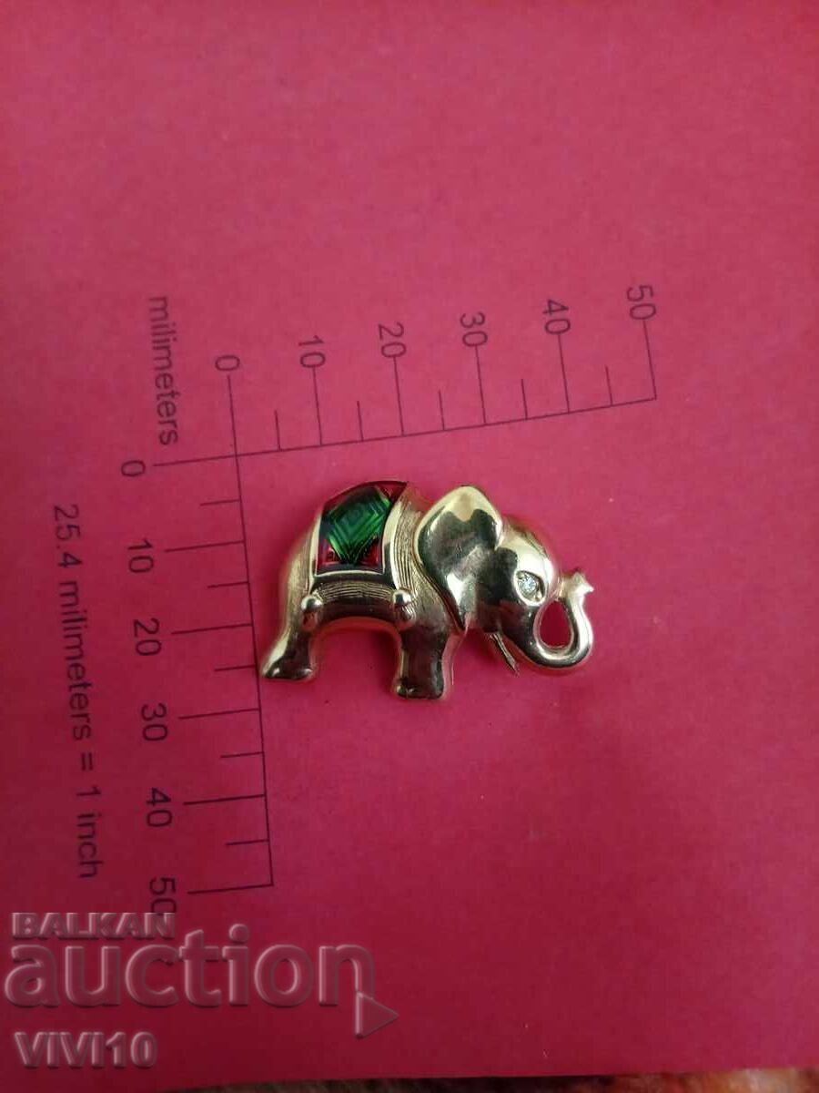 Antique Enamel Brooch